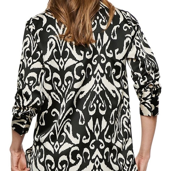 🖤Mango Paisley Print Satin Blouse, NWT 8 - Picture 3 of 7